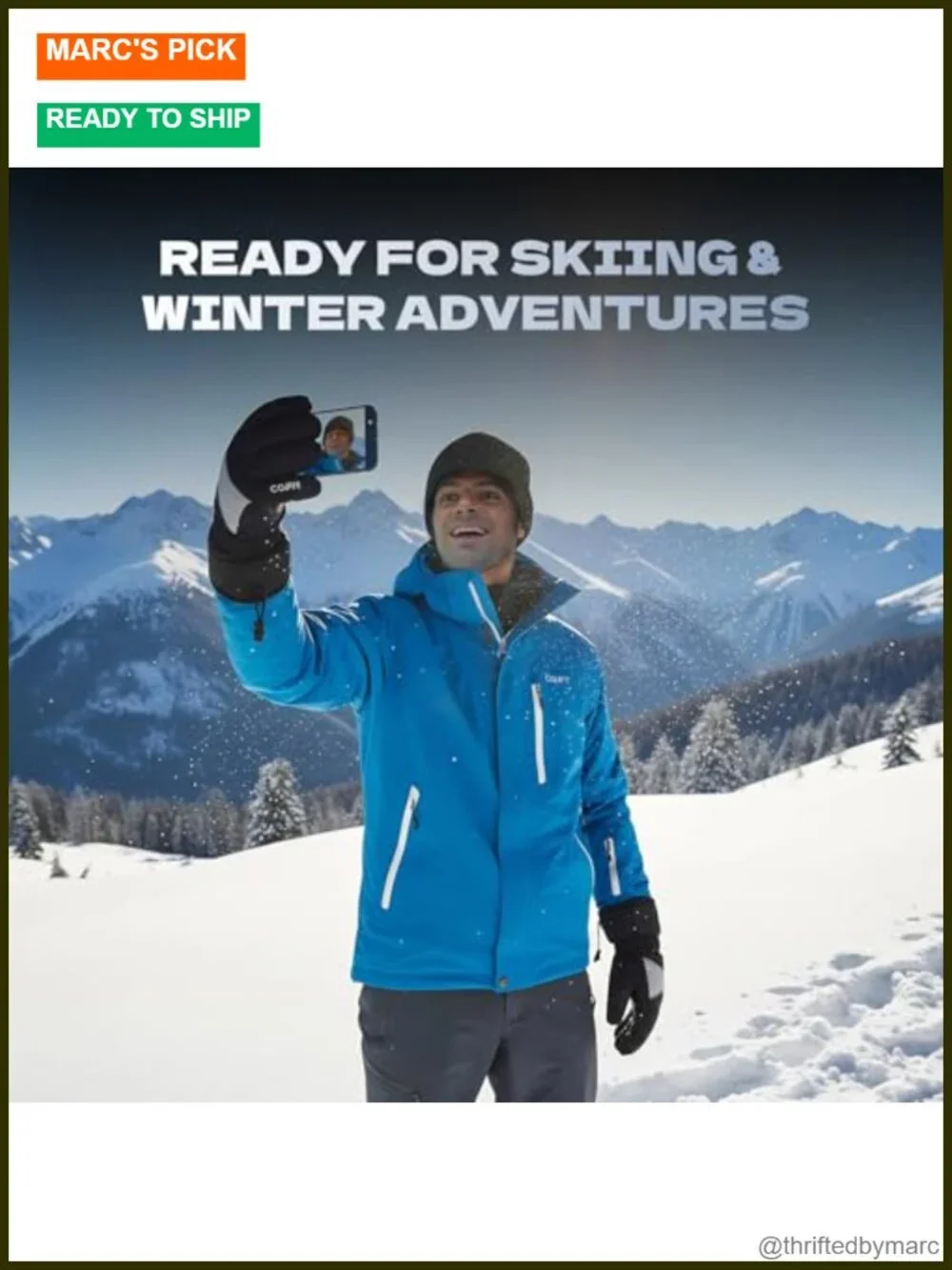 3M Thinsulate Insulated Waterproof Touchscreen Ski Gloves